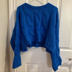 Oak + Fort Royal Blue Cropped Sweater